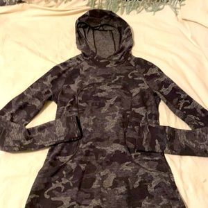 Black camo hoodie. Lululemon.